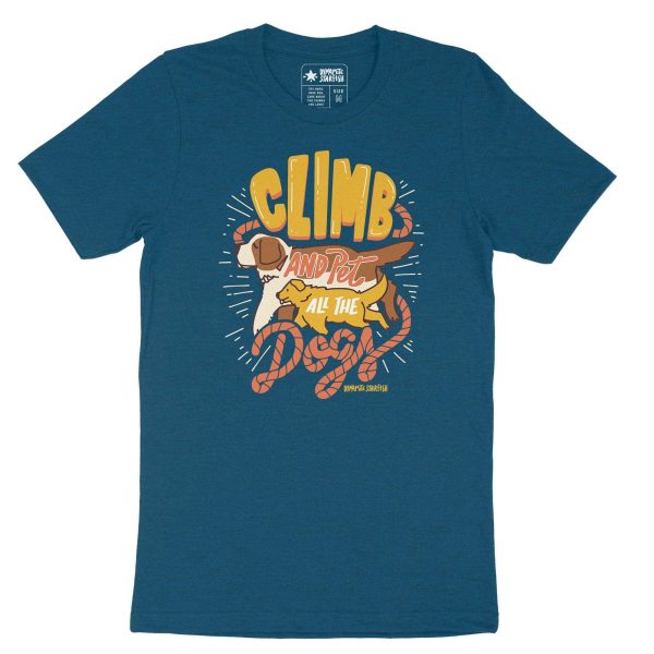 Climb and Pet All the Dogs — Illustrated Unisex T-Shirt Online