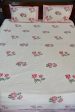 Pink Lotus Handblock Cotton Bedsheet Online Hot Sale