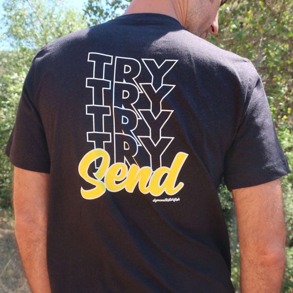 Try and Send — Men s Unisex Rock Climbing T-Shirt Online Hot Sale