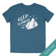 Keep Climbing Mountains — Youth T-Shirt For Sale