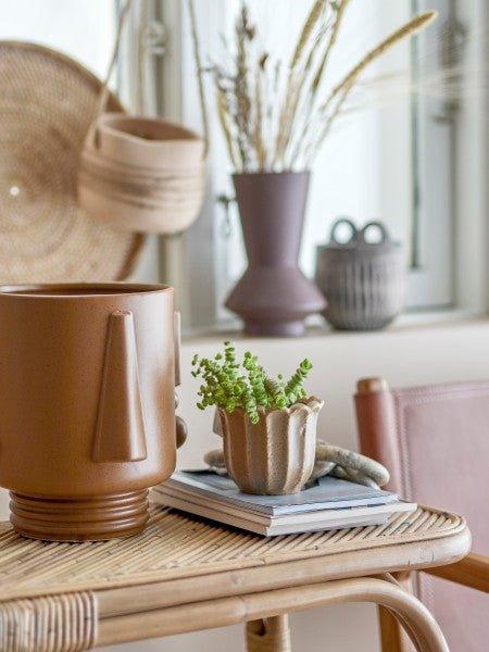 Chaca Brown Stoneware Pot by Bloomingville on Sale