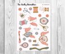 Needlework Sewing Sticker Sheet for Journals, Scrapbooks or Planners Cheap