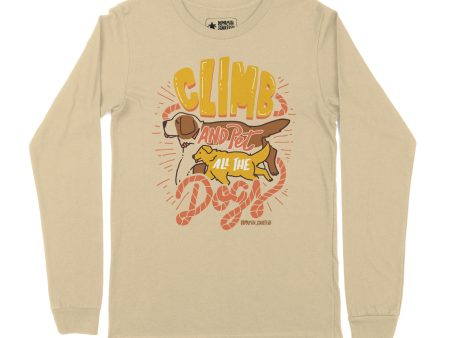 Climb and Pet Dogs — Unisex Jersey Long Sleeve Tee on Sale