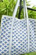 Blue Floral Bouquet Tote Bag Online Hot Sale