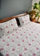 Hibiscus Bloom Bedsheet: Hand-Blocked Paradise for Your Bedroom (Jaipur, India) Online