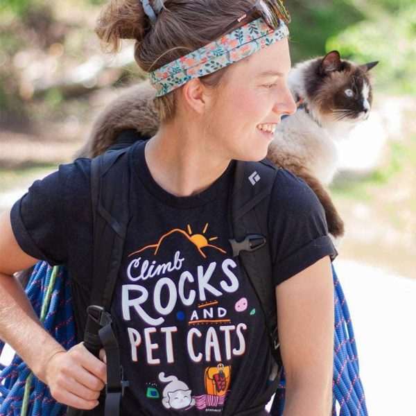 Climb Rocks and Pet Cats — Unisex T-Shirt Sale