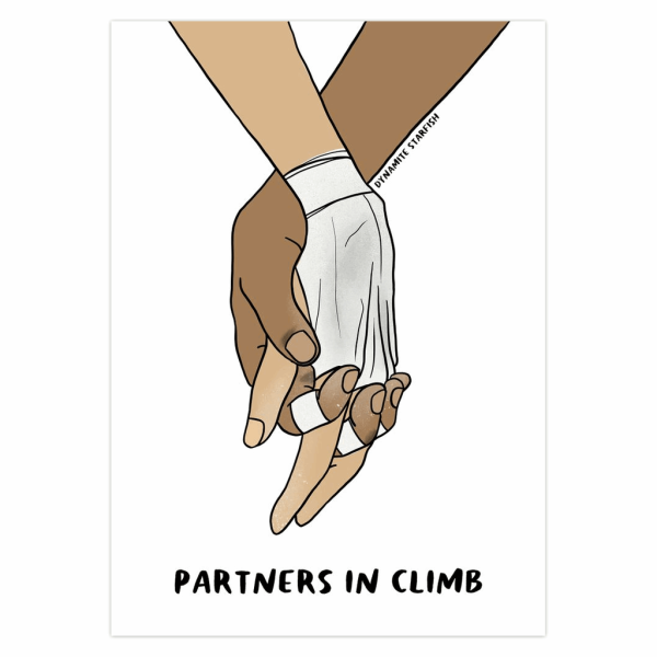 Partners in Climb - Rock Climbing Greeting Card on Sale