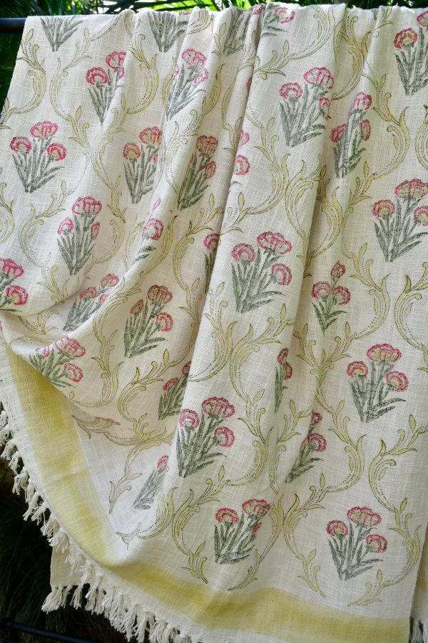 Green Pink Jaal Throw Sale